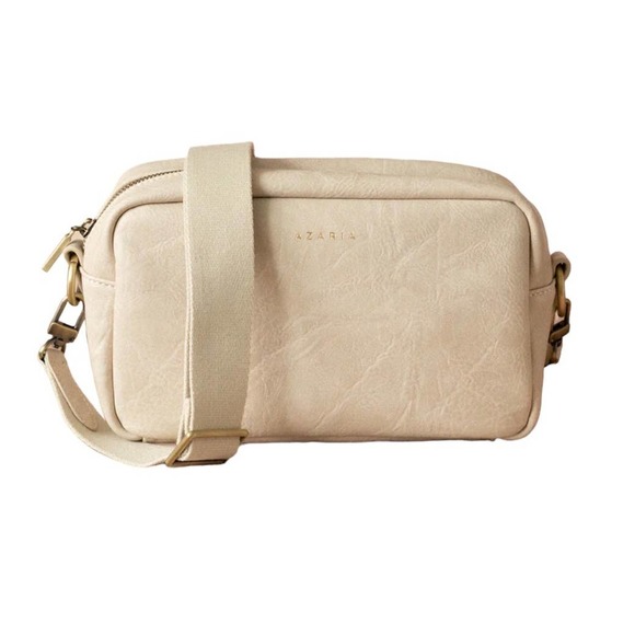 Azaria Handbags - Azaria Petite Camera Bag cream/taupe color